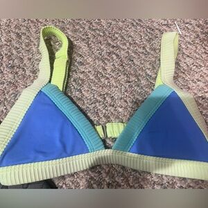 Blue and Green Bikini Top from Oneone swim